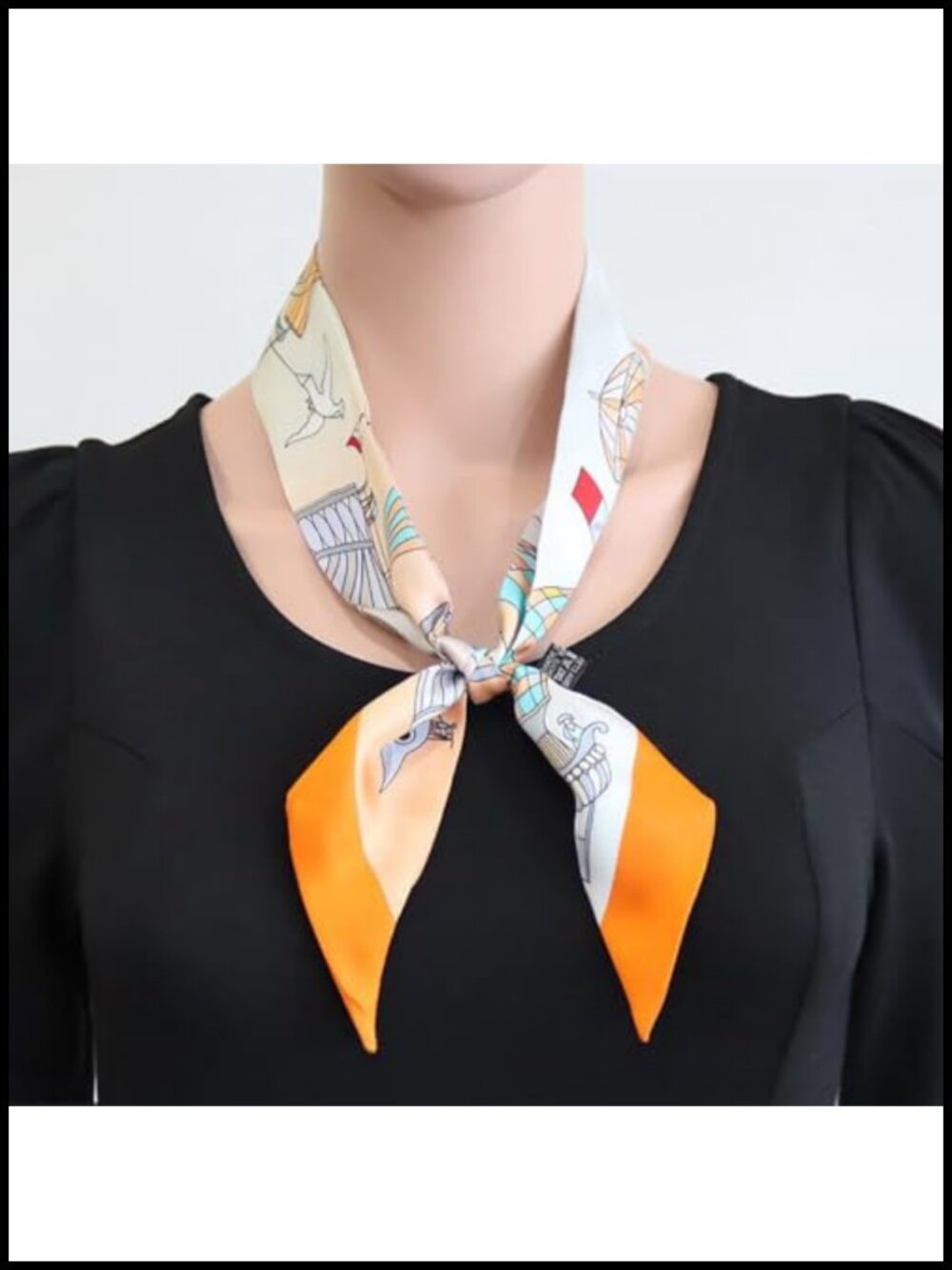 100% Mulberry Silk Skinny Scarf Hair Ribbon Handbag Handle Wrap Neckerchief - Picture 5 of 6